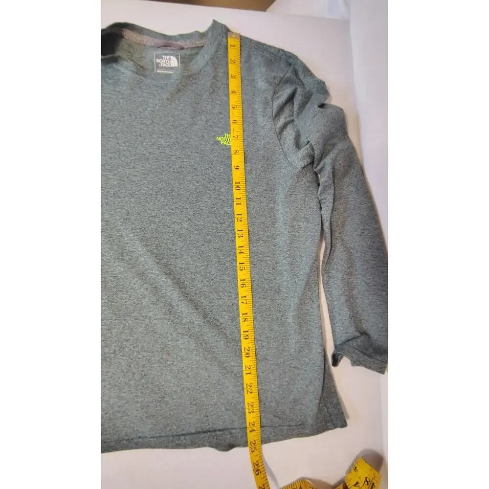 North Face Long-Sleeve Performance Shirt Charcoal Gray Size M